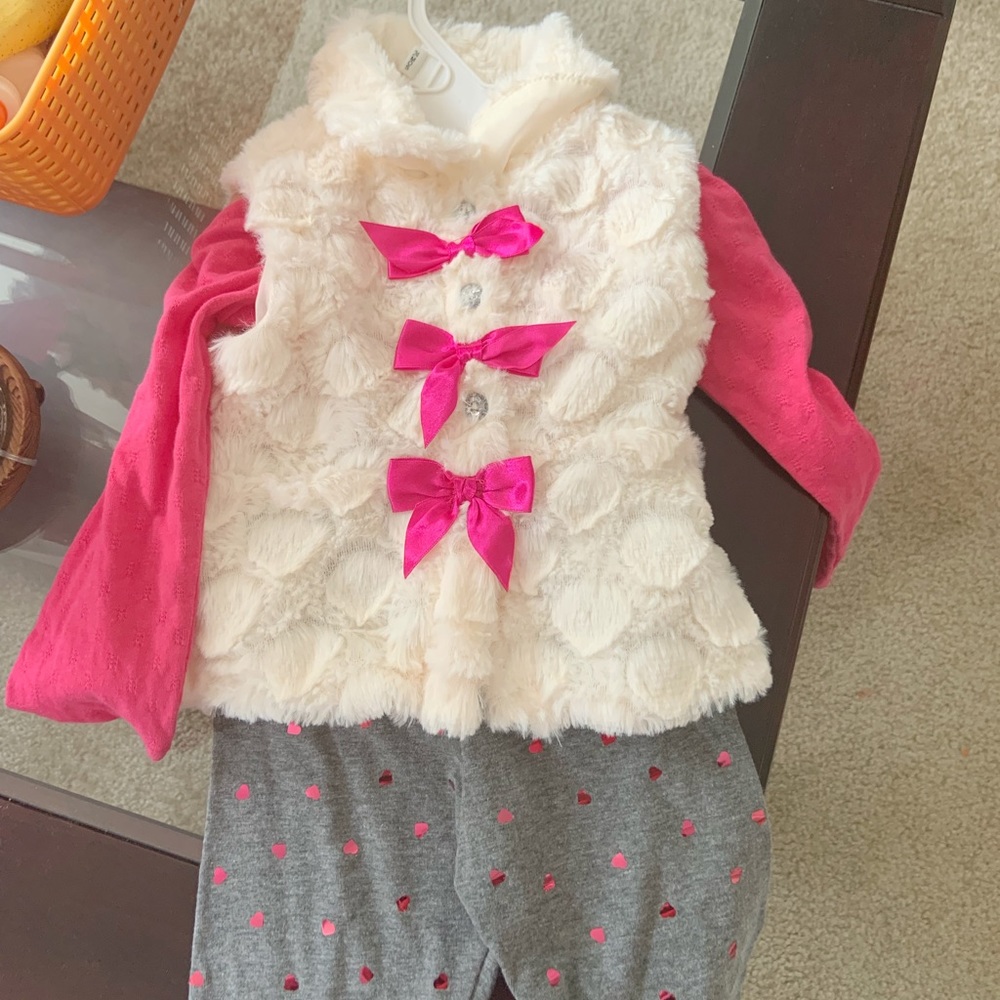 Toddler Girls 24m 3-piece outfit super cute pink